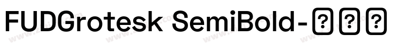 FUDGrotesk SemiBold字体转换